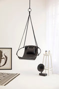 Charger l'image dans la visionneuse de la galerie, Genuine Leather Hanging Chair - Black
