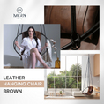 Load image into Gallery viewer, MernLiving leather hanging chair hammock swing indoor outdoor modern chair vegan leather scandinavian style hngesessel silla colgante hanging chair, hammock chair, swing chair, leather swing, hammock swing, egg chair, hanging egg chair, egg chair swing, garden egg chair, outdoor egg chair, leather hanging chair, hanging chair for bedroom, indoor hanging chair , patio egg chair, rattan hanging chair, indoor hammock chair
