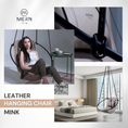 Cargar la imagen en la vista de la galería, MernLiving leather hanging chair hammock swing indoor outdoor modern chair vegan leather scandinavian style hngesessel silla colgante hanging chair, hammock chair, swing chair, leather swing, hammock swing, egg chair, hanging egg chair, egg chair swing, garden egg chair, outdoor egg chair, leather hanging chair, hanging chair for bedroom, indoor hanging chair , patio egg chair, rattan hanging chair, indoor hammock chair
