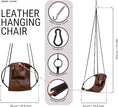 Charger l'image dans la visionneuse de la galerie, MernLiving leather hanging chair hammock swing indoor outdoor modern chair vegan leather scandinavian style hngesessel silla colgante hanging chair, hammock chair, swing chair, leather swing, hammock swing, egg chair, hanging egg chair, egg chair swing, garden egg chair, outdoor egg chair, leather hanging chair, hanging chair for bedroom, indoor hanging chair , patio egg chair, rattan hanging chair, indoor hammock chair
